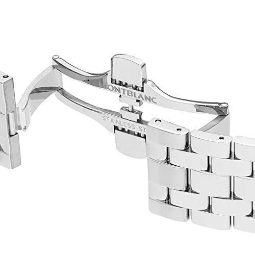 MONTBLANC(モンブラン) Tradition Automatic Watch Dial Sapphire Glass Automatic Swiss Fountain Pen Ballpoint Watch Men's, multicolor (white /silver), Bracelet Type