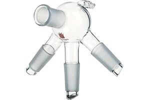 Kemtech America D682440 Synthware Distilling Receiver, Cow Type, Hose Connection, 24/40 Joint