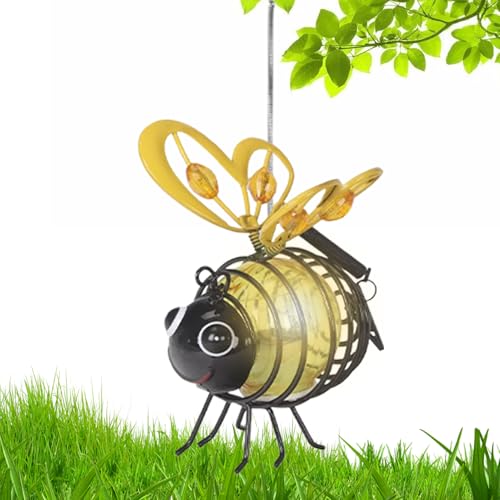 Luces Solares De Abeja Para Exterior, Luz Solar Colgante Con Forme De Animal, Luz LED De Simulación De Insectos, Lámpara Solar De Jardín Sostenible Para Decoración Exterior