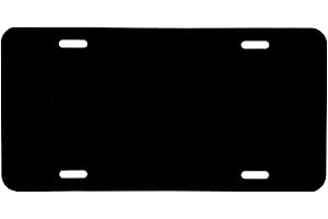 DMSE WHOLESALE Blank Metal Automotive License Plate Plates Tag for Custom Design Work - 0.025 Thickness/0.5mm - US/Canada Size 12x6 (Black)