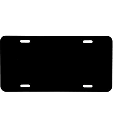 Black Acrylic Blank License Plate 6" X 12" Made In USA Laser Cut Shield Qty 6 EB - Foto 4