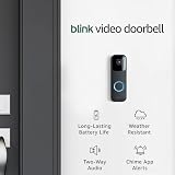 Blink Video Doorbell Black 1080p HD Two-Way Audio Battery Powered view 6