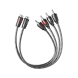 ROCKRIX 1ft RCA 1 Female to 2 Male Audio Speaker Y