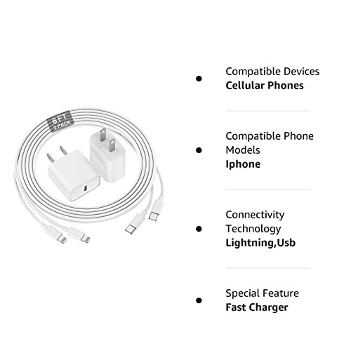 iPhone 13 12 Fast Charger, [MFi Certified] USB C to Lightning Cable 6Ft