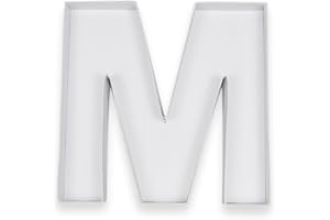 MANOCZY 10" M or W Shaped Cardboard Letter Mache Chocolate Sweets Candy Container Box (White,M or W )