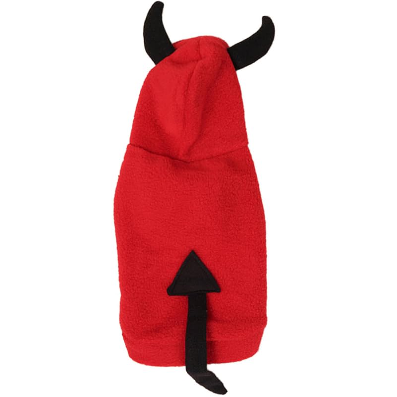 SEWOART Halloween Pet Clothes Devil Costume for Dogs and Cats Winter Outfit Easy to Wear Quick Dry Pet Supplies for Halloween Carnival and Photo Shoots
