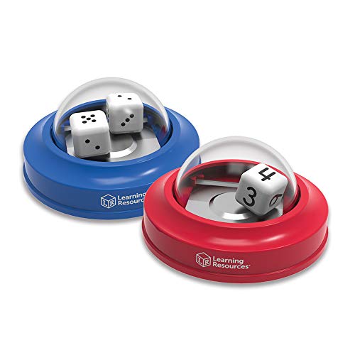 Learning Resources Dice Poppers - 2 Pieces, Ages 3+ Board Game Accessory, Dice Game, Dice Popper for Trivia Nights, Math Games for Kids