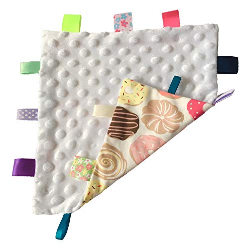 Lovey Baby Security Tags Blanket Soft Comfort Soothing Sensory Tag