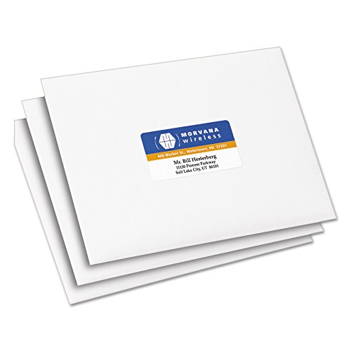 AVERY White Laser Labels for Color Printing, 11/4 x 23/8 Label, 450