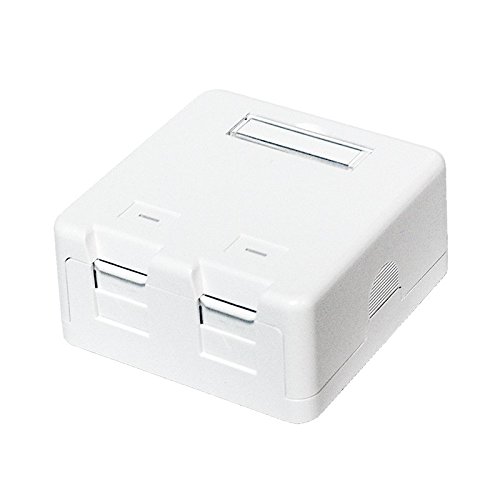 Faconet® Keystone Surface-Mounted Empty Box for 2 Keystone Modules, White, 3 Pieces