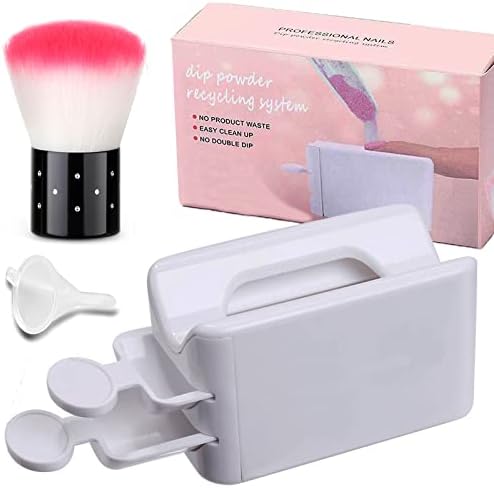 Dip Powder Recycling Tablett – 2-in-1 Für Acrylnägel & French-Maniküre, Weiß, Spart Pulver