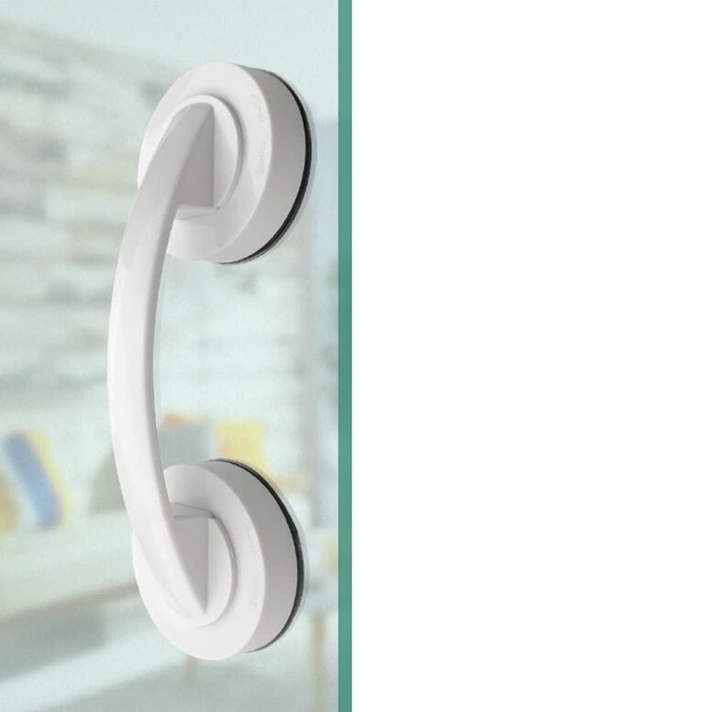 KAFENDA Glass Door and Window Handles, Bathroom Sliding Doors, Cupboards, Wardrobes, Suction Cups, Non-Marking Handles, White