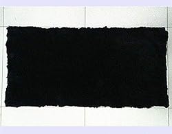 Seek4comfortable Real Black Rex Rabbit Fur Throw
