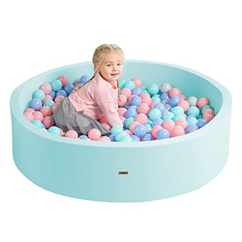 TRENDBOX Soft Foam Ball Pit 51.2 x 11.8 in Large Sponge Round Ball Pool