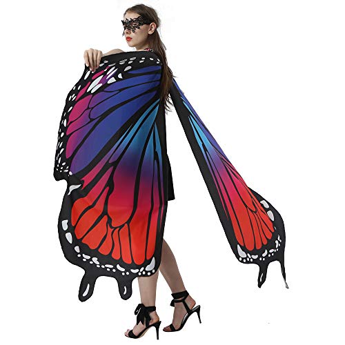Motiloo Butterfly Wings for Women, Butterfly Shawl Costume Accessory Monarch Butterfly Shawl Cape Halloween Christmas Costume