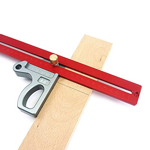 Namvo Woodworking 45/90 Degree Ruler, scribing Measuring Tool, Woodworking Angle Measuring Tool, red XT-200