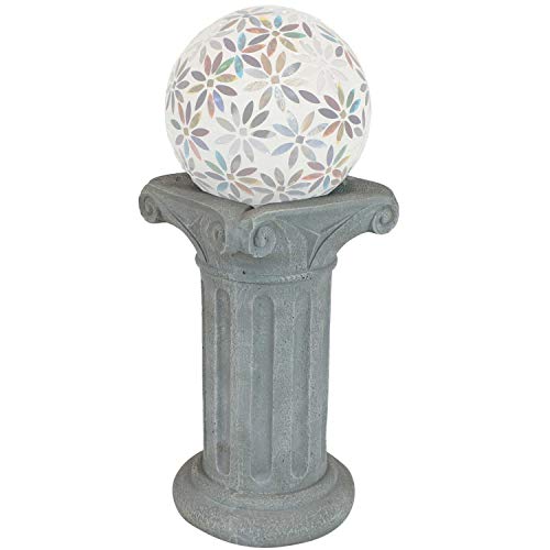 Sunnydaze Roman Pedestal Indoor/Outdoor Gazing Globe Stand Column