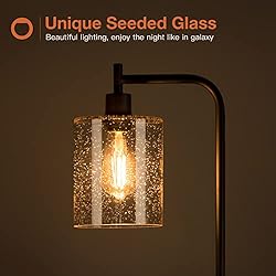addlon LED Floor Lamp, with Hanging Seeded Glass