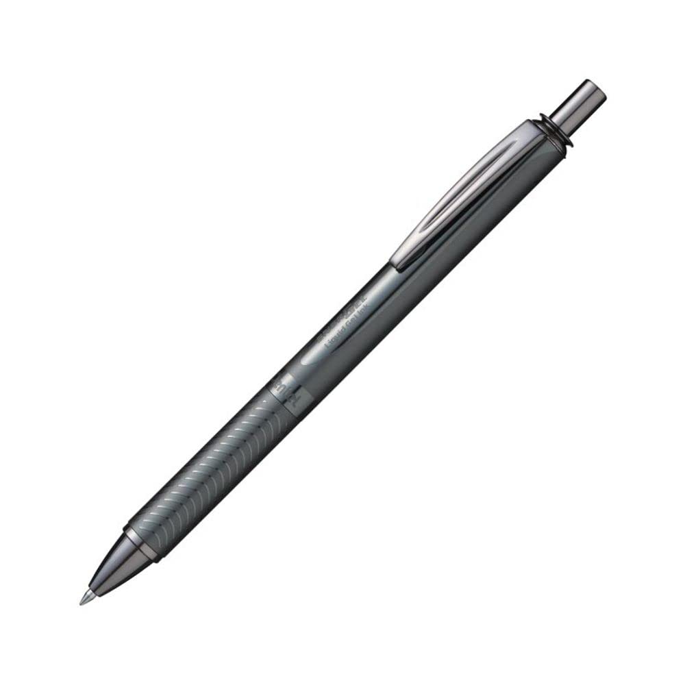 Pentel BL407MA-A EnerGel Sterling Liquid Gel Rollerball Pen, Anthracite Housing, Line Width 0.35 mm, Ball Diameter 0.7 mm, Ink Colour Black, Pack of 1