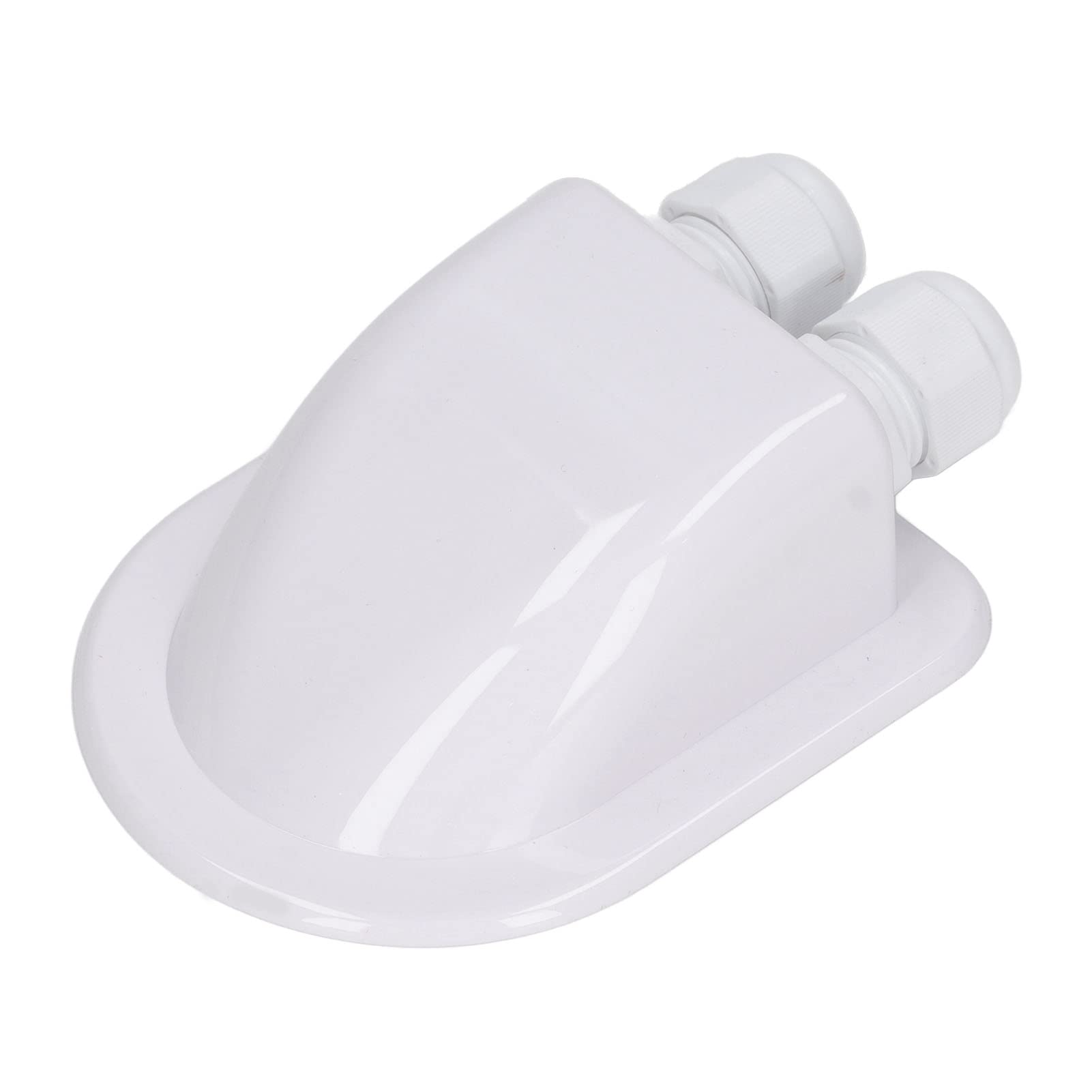Weather Resistant Double Cable Entry Gland Cable Junction Box Industrial Grade ABS Plastic Waterproof UV Resistant For Caravans (White)