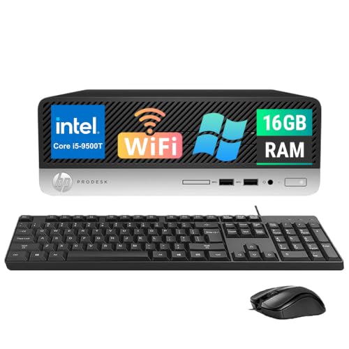 HP ProDesk 400 G6 SFF Desktop-PC, Intel Core i5-9500T, 16 GB RAM, 512 GB SSD, WLAN, Bluetooth, QWER…