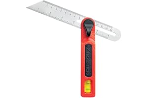 Kapro - 301 T-Bevel - Stainless Steel Blade - Features Vial, Trim Gauge, 15°, 30°, 45°, 60° & 75° Angle Markings, and Dual Directional Printed Scale - 7”