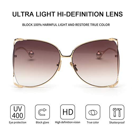 FAGUMA Oversized Semi Rimless Sunglasses For Women Pricepulse