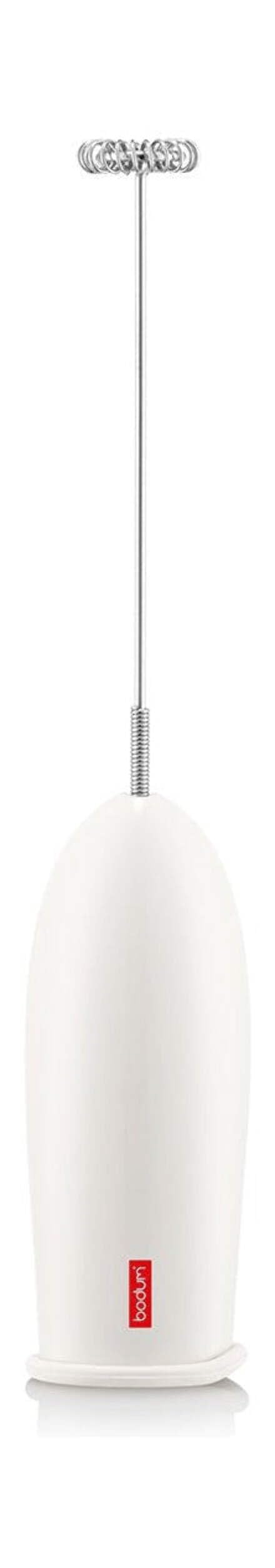 BODUM UK Schiuma Milk Frother, Battery Operated (batteries not included) - White, 3040-913