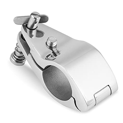 KIMISS Marine Hardware Fitting Tip Style 22mm Bimini Jaw Slide Top Hinge Rail Mount Steel Boat Hinged Upper Boat Jaw Slide Marine Hardware Fittings