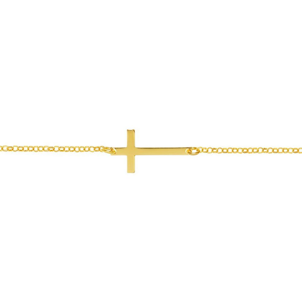 Monde Petit 925 Sterling Silver cross bracelet