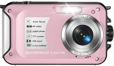 YISENCE Underwater Camera 30MP 1080P Waterproof Digital Camera w/ 32GB Card