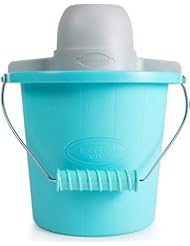 Nostalgia Electric Ice Cream Maker - Old Fashioned Soft Serve Ice Cream Machine Makes Frozen Yogurt or Gelato in Minutes - Fun Kitchen Appliance - Blue - 4 Quart