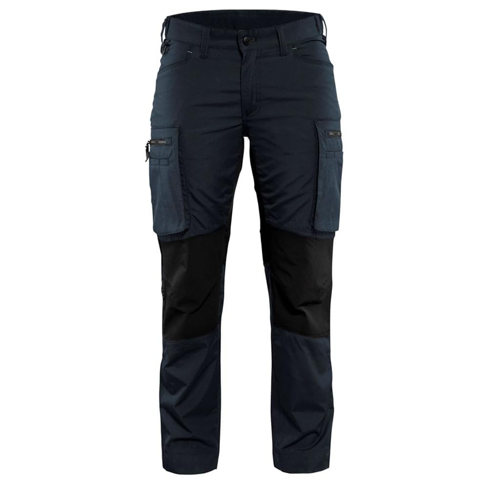 Blakläder 715918458699C32 Size C32 "Stretch" Ladies Service Trousers - Dark Navy Blue/Black