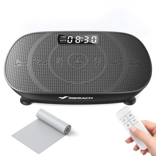MERACH Vibration Plate Exercise Machine, Whole Body Exercise & Fitness Equipment, Bluetooth and Silicone Pedal, Vibrating Plate Machine with Auto Mode, Vibrate Fitness Platform for Home
