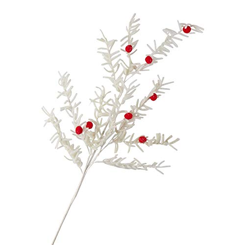 Factory Direct Craft White Pine Spray with Red Berries | For Indoor Decor