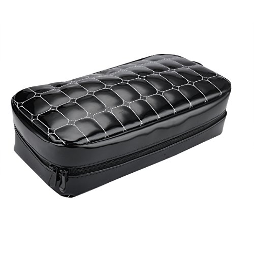 80 Capacity Pu Leather Shell CD DVD Blu-ray Media Case Storage Holder Organizer Wallet for Car, Home, Office and Travel Carrying Protector Organizer (80-Capacity, Black)