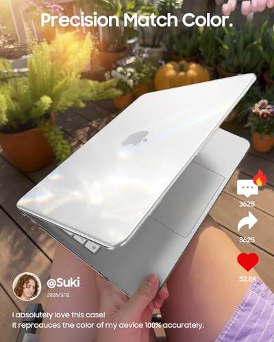 FINTIE Case for Macbook Neo 13-inch (2026) A18 Pro Chip (Model A3404) - Ultra Slim Anti-Yellowing Transparent Hard Shell Protective Cover for Macbook Neo 13" Retina Display, Crystal Clear