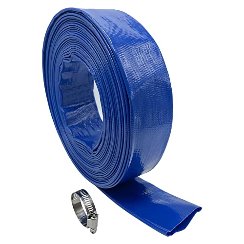 Poolzilla 1.5" x 50' Heavy Duty Swimming Pool Backwash Hose Extra
