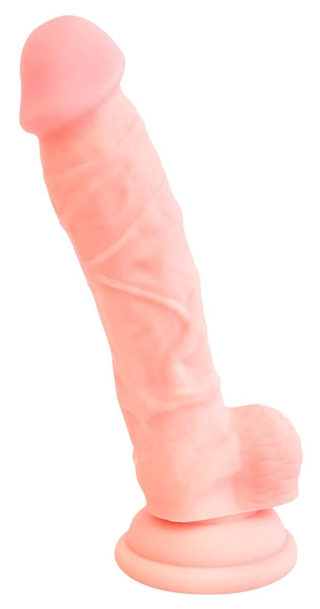 Medical Silicone Dildo Light Skin Tones 18 cm