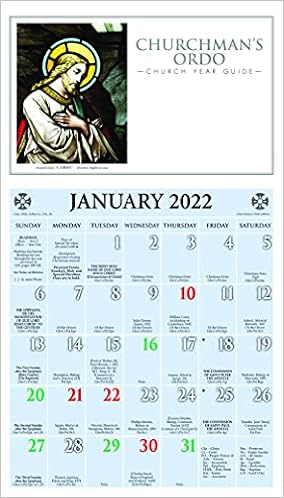 Episcopal Church Calendar 2022 2022 Churchman's Ordo Kalendar: 12 Months, January 2022-December 2022:  Ashby Company: 9781640653962: Amazon.com: Books