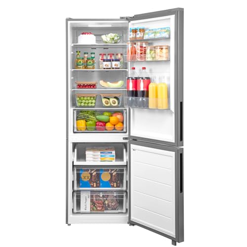 Midea 401L Kühl-Gefrierkombination SPACE MASTER, NoFrost, 186 cm, Multi-Airflow, -24° 4-Sterne-Gefrierfach, SuperKühlen & SuperGefrieren, LED, 35 dB,