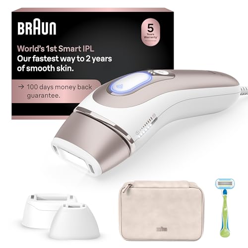 Photo 1 of Braun Smart IPL, Skin i·Expert Pro 7: at Home Laser Hair Removal, Permanent Visible Hair Reduction, Vanity Case, Venus Razor, 3 Smart Heads, IPL7243