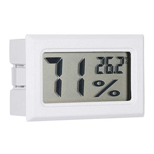 Digital Hygrometer Large LCD Screen Thermometer Humidity Monitor for Home Office Greenhouse Bedroom White