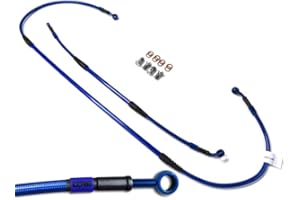 Core Moto Brake Lines for Yamaha YZ250F YZ450F 2001-2002 Front and Rear Translucent Blue Braided Stainless Steel by Sixty61
