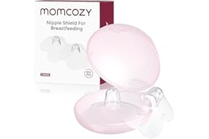 Momcozy Nipple Shield, Floral Contact Nipple Shield for Breastfeeding Moms with Flat or Inverted Nipples, 20mm, 1 Pair