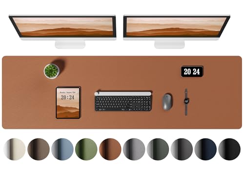 Aothia Leather Desk Pad Protector Brown