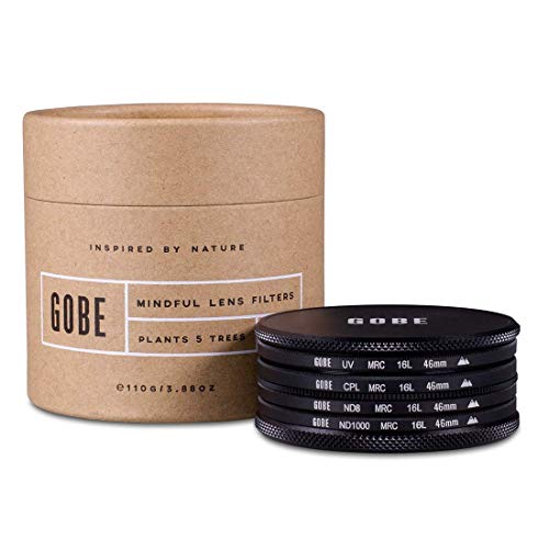 Gobe Filter Kit 46mm MRC 16-Layer: UV, CPL Polarizer, ND8, ND1000