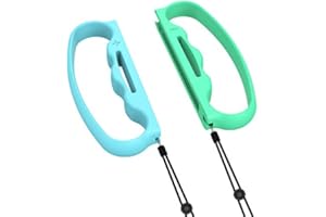 HEATFUN Boxing Grip for Nintendo Switch, Accessories for Switch Fitness Games - 2 Packs (Animal Crossing Blue and Green)