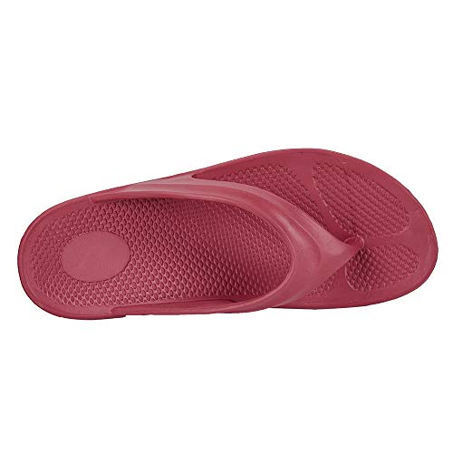 FUNKYMONKEY Women's Thong Flip Flop Ultra Soft Arch Support Sandals (10 M US, Burgundy) | Pricepulse