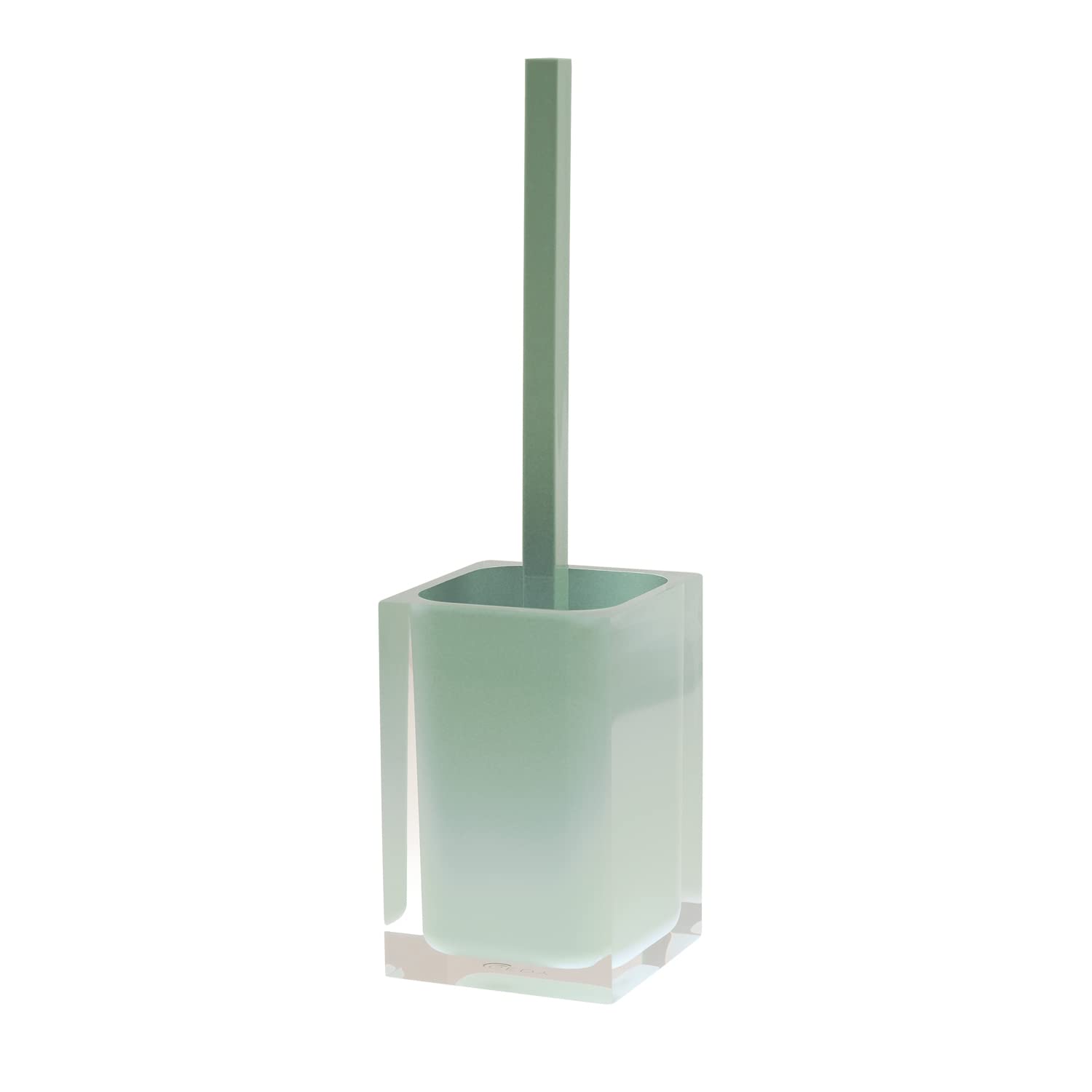 GEDY | Auckland Transparent Resin Toilet Brush Mint Green Dimensions: 37.5 x 9.8 x 9.8 cm and Weight 0.86 kg